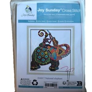 Joy Sunday Vibrant “National Elephant” Cross Stitch Kit